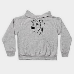 Great Dane (Fawn and Black) Kids Hoodie